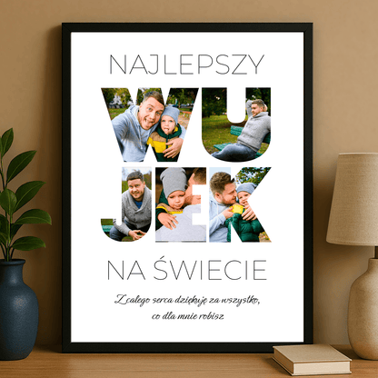 Najlepszy wujek na świecie - plakat personalizowany dla wujka - StwórzPrezent.pl