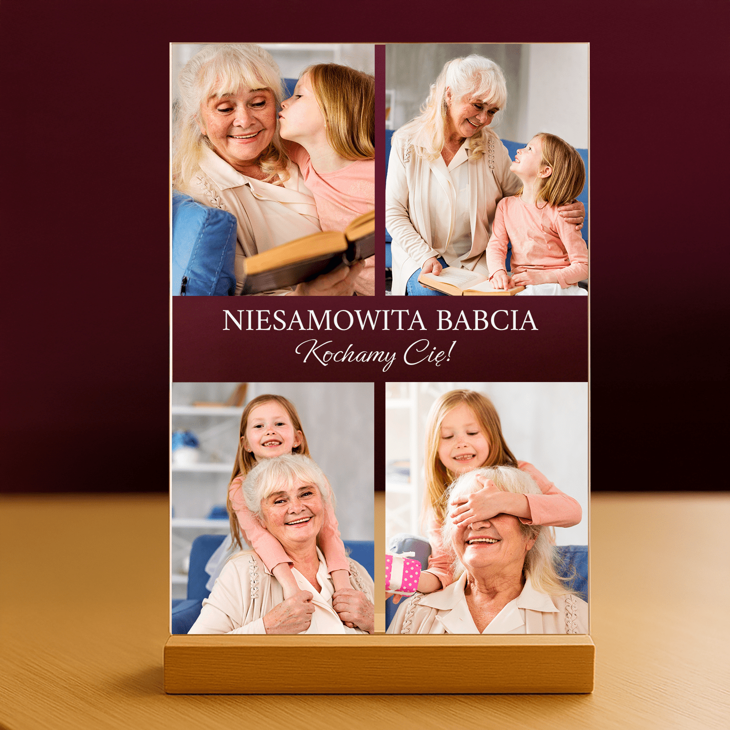 Niesamowita babcia - personalizowany druk na szkle dla babci - stworzprezent.pl