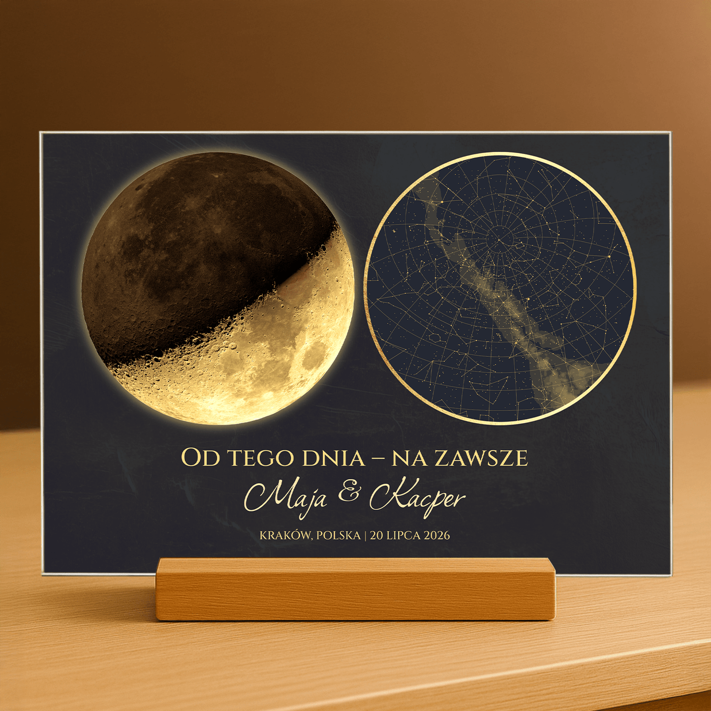 Od tego dnia – na zawsze - personalizowany druk na szkle dla pary - stworzprezent.pl