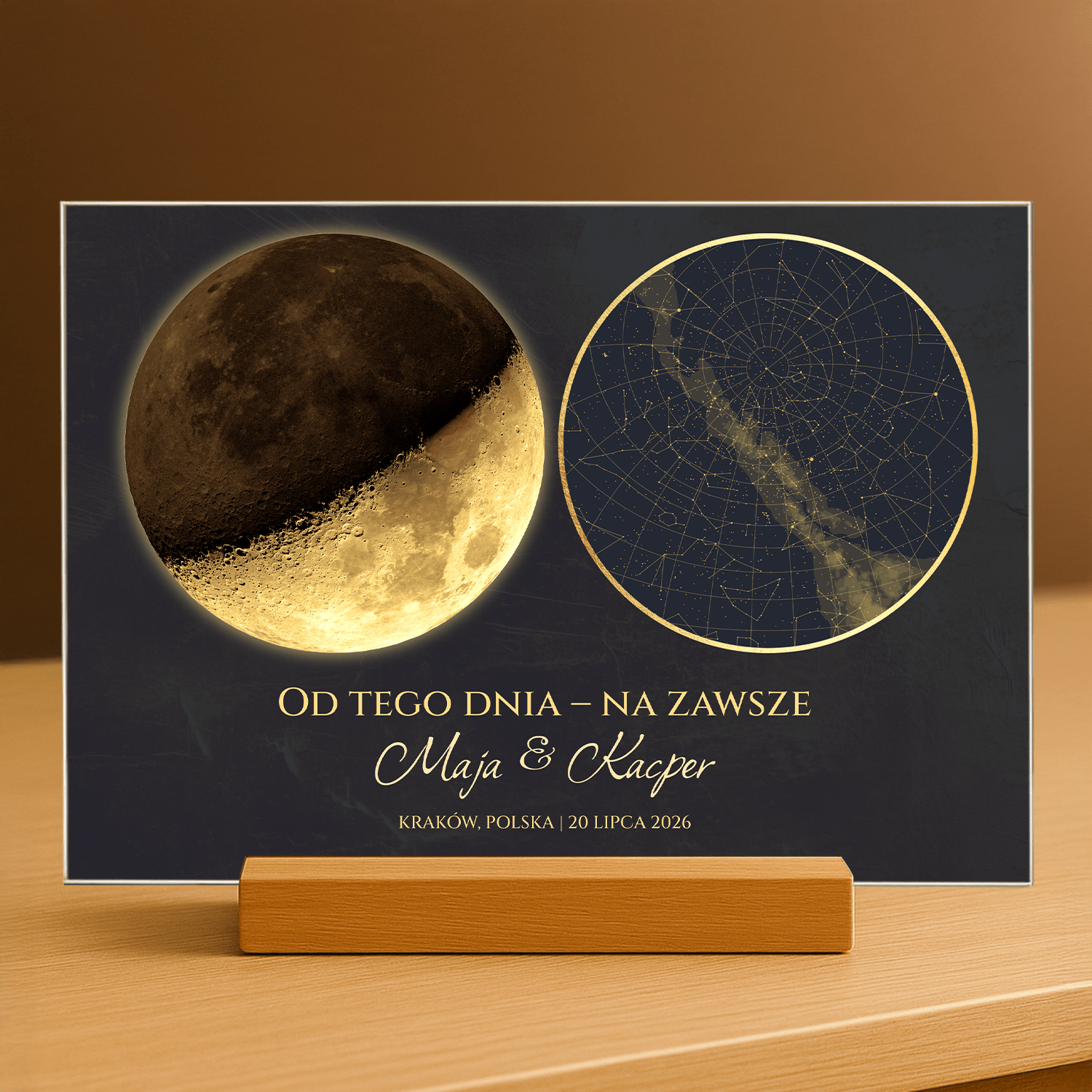 Od tego dnia – na zawsze - personalizowany druk na szkle dla pary - stworzprezent.pl