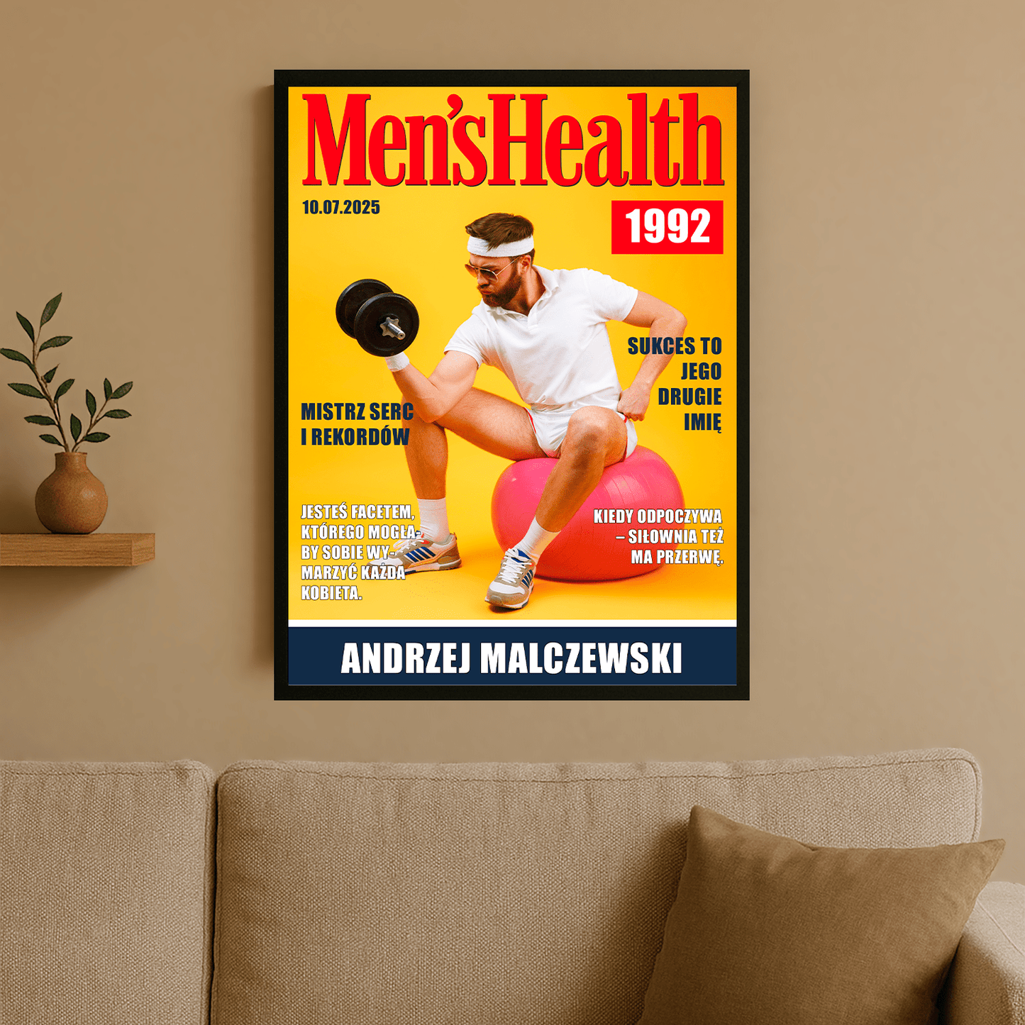 Okładka jak z magazynu - plakat personalizowany dla mężczyzny - StwórzPrezent.pl