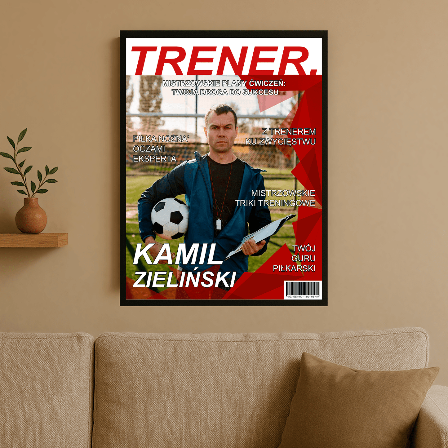 Okładka magazynu sportowego - plakat personalizowany dla mężczyzny - StwórzPrezent.pl