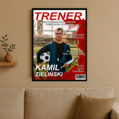 Okładka magazynu sportowego - plakat personalizowany dla mężczyzny - StwórzPrezent.pl