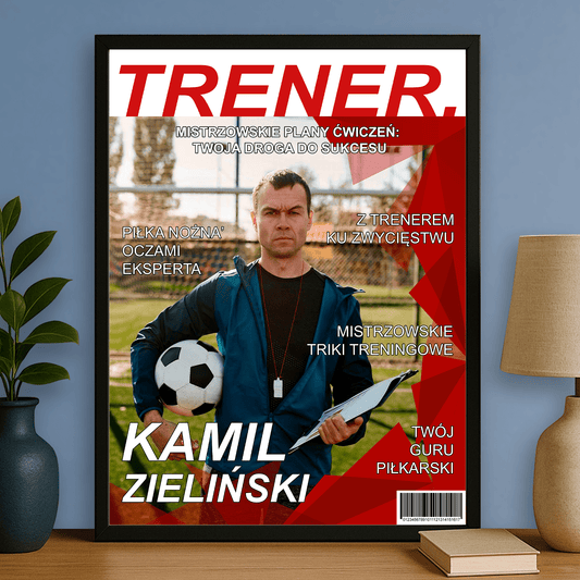 Okładka magazynu sportowego - plakat personalizowany dla mężczyzny - StwórzPrezent.pl