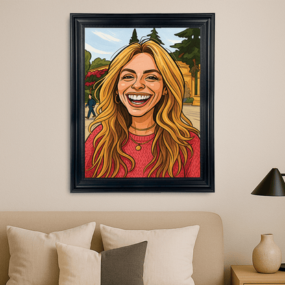 Ona w komiksowym stylu - portret na płótnie dla niej - StwórzPrezent.pl