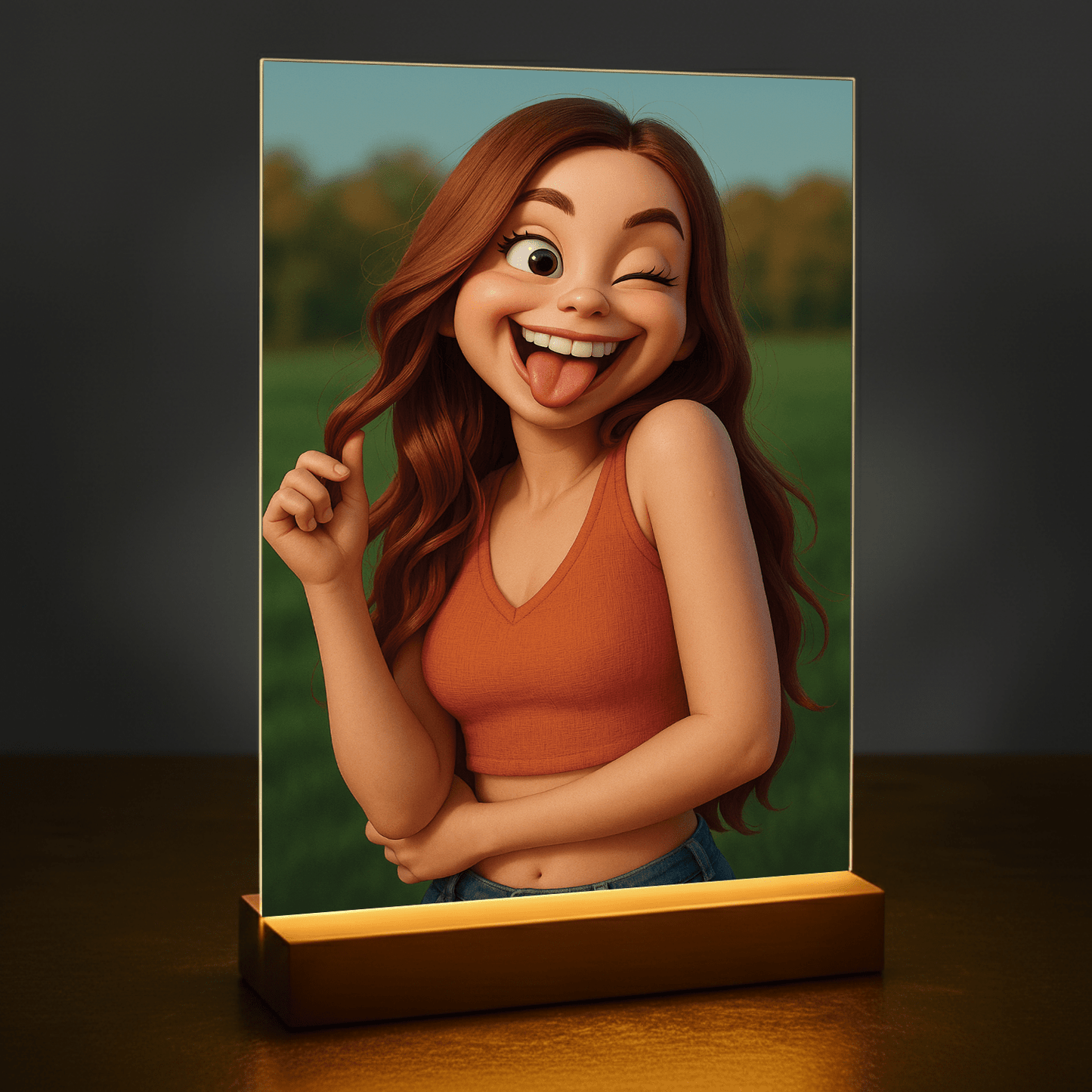 Ona w stylu bajki - portret na szkle akrylowym dla niej - stworzprezent.pl