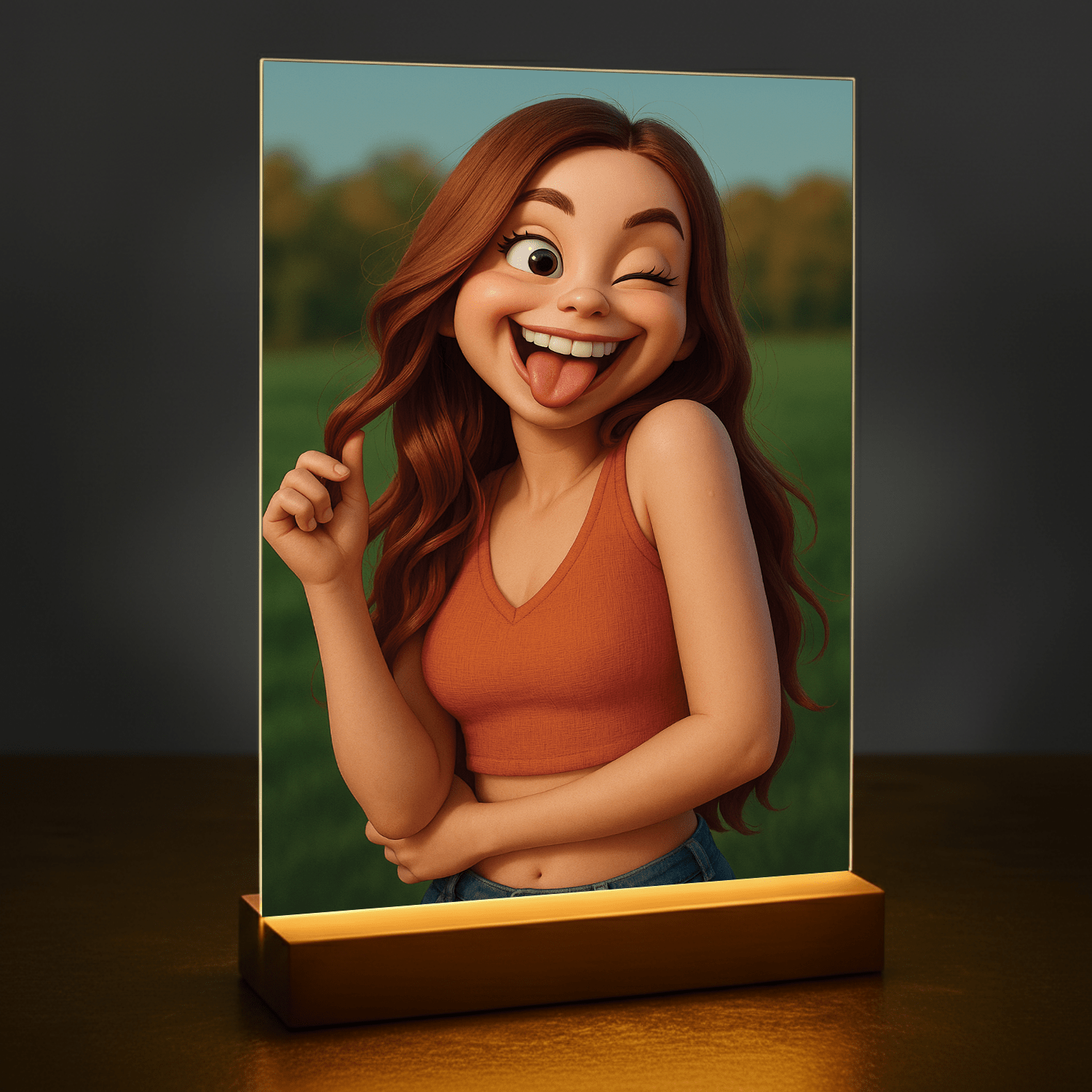 Ona w stylu bajki - portret na szkle akrylowym dla niej - stworzprezent.pl