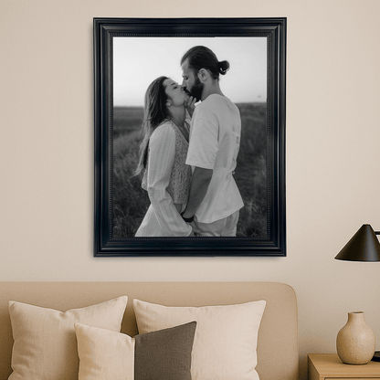 Para w czarno - białych barwach - portret na płótnie dla pary - StwórzPrezent.pl