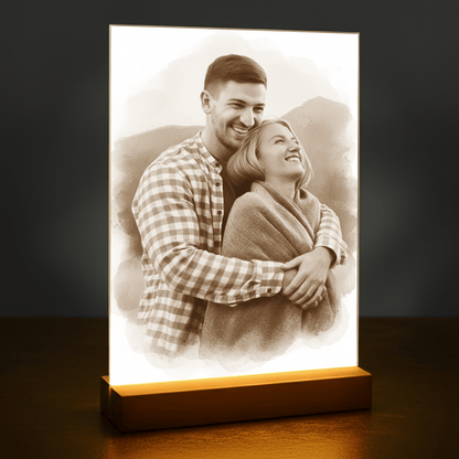Para w efekcie coffee - portret na szkle akrylowym dla pary - stworzprezent.pl