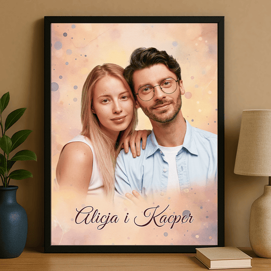 Para zakochanych - portret na plakacie dla pary - StwórzPrezent.pl