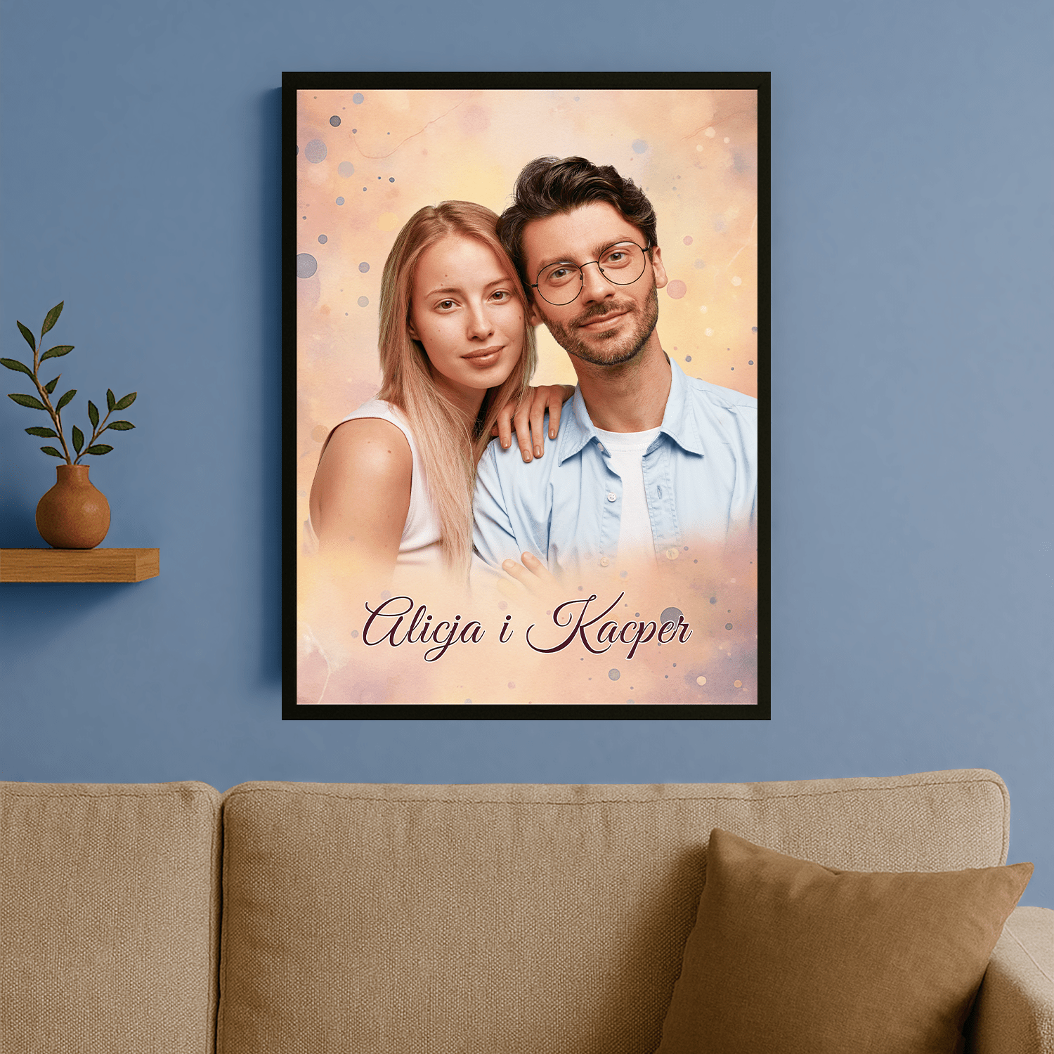 Para zakochanych - portret na plakacie dla pary - StwórzPrezent.pl