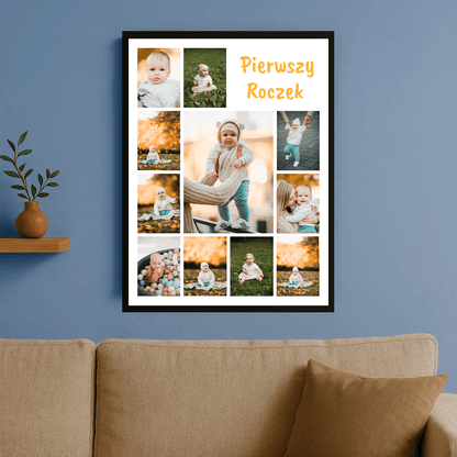 Pierwszy roczek - plakat personalizowany dla dziecka - StwórzPrezent.pl
