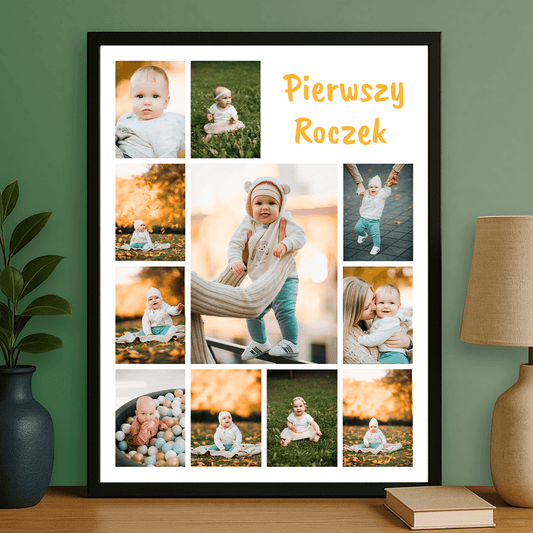 Pierwszy roczek - plakat personalizowany dla dziecka - StwórzPrezent.pl