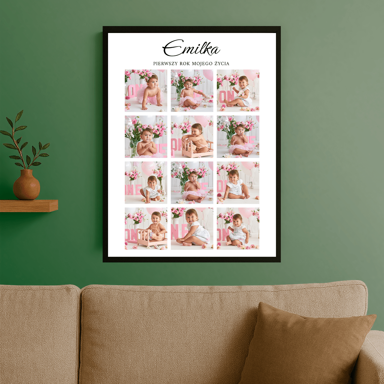 Pierwszy rok życia - plakat personalizowany dla dziecka - StwórzPrezent.pl