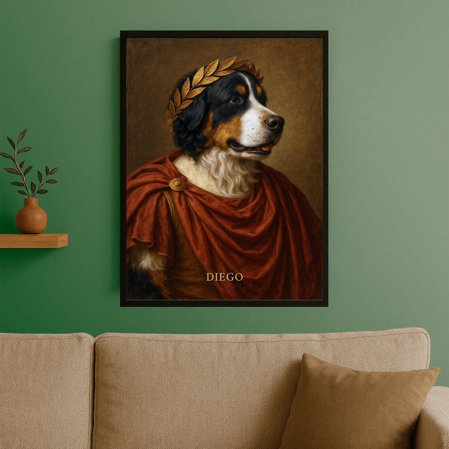 Pies jako cesarz - portret na plakacie dla miłośnika psów - StwórzPrezent.pl