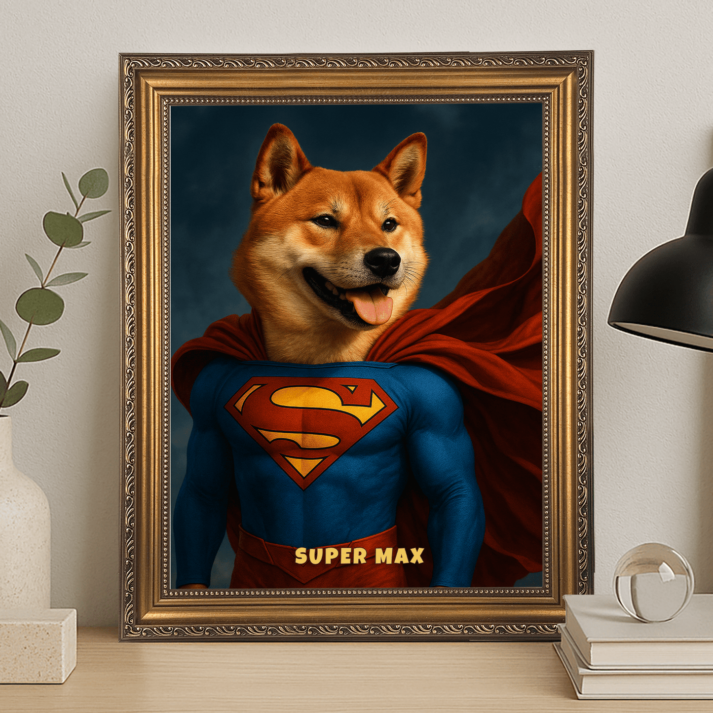 Pies niczym superbohater - portret na płótnie dla miłośnika psów - StwórzPrezent.pl