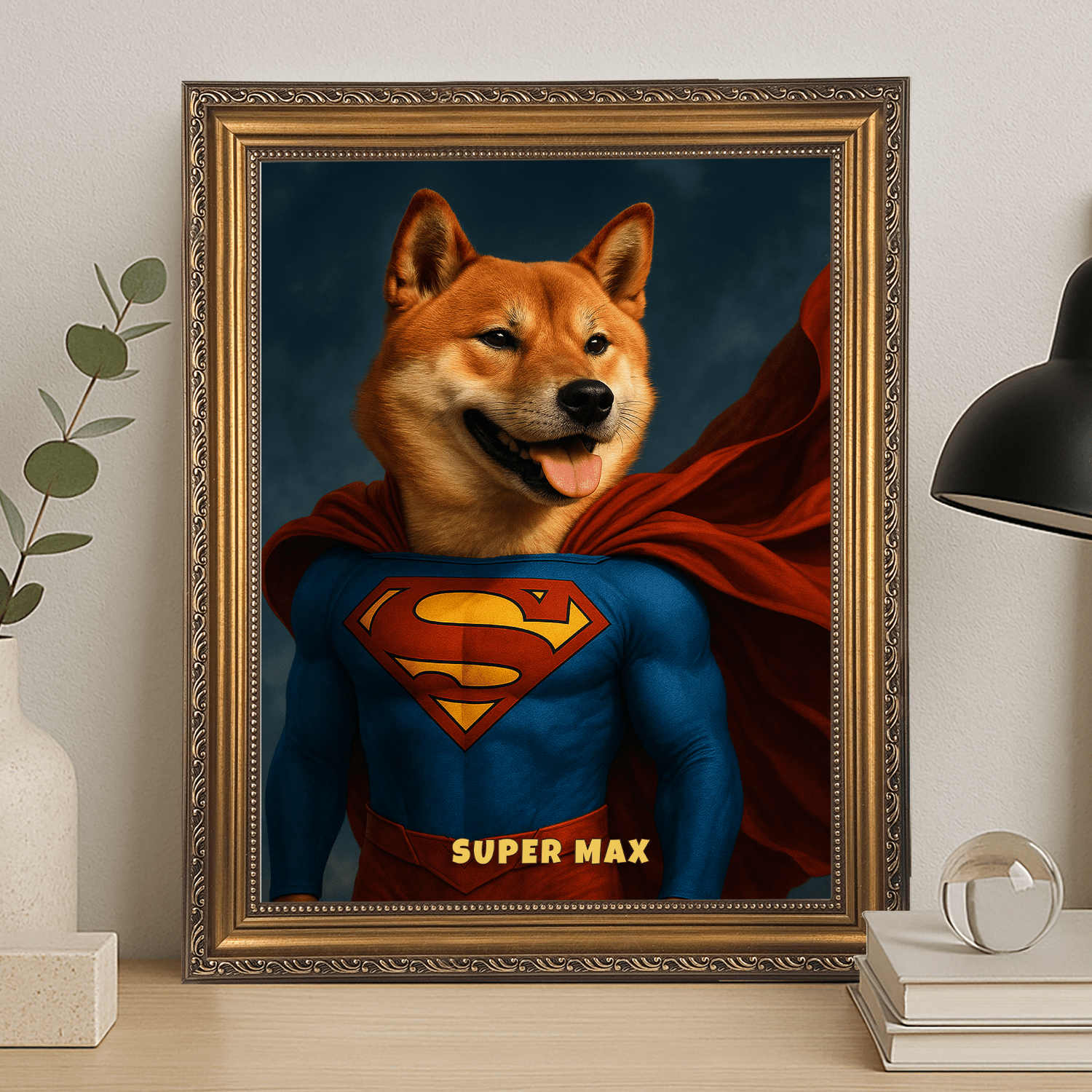 Pies niczym superbohater - portret na płótnie dla miłośnika psów - StwórzPrezent.pl