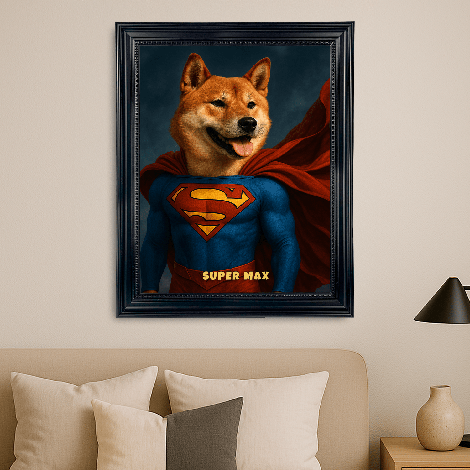 Pies niczym superbohater - portret na płótnie dla miłośnika psów - StwórzPrezent.pl