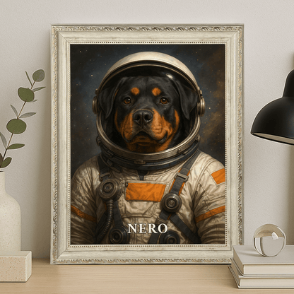 Pies w kosmosie - portret na płótnie dla miłośnika psów - StwórzPrezent.pl