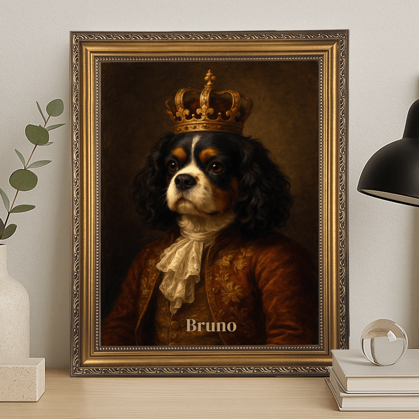 Pies w królewskim stylu - portret na płótnie dla miłośnika psów - StwórzPrezent.pl