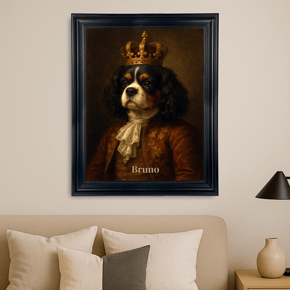 Pies w królewskim stylu - portret na płótnie dla miłośnika psów - StwórzPrezent.pl