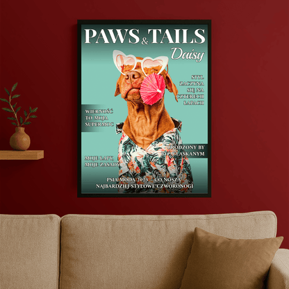 Pies z okładki - plakat personalizowany dla miłośnika psów - StwórzPrezent.pl