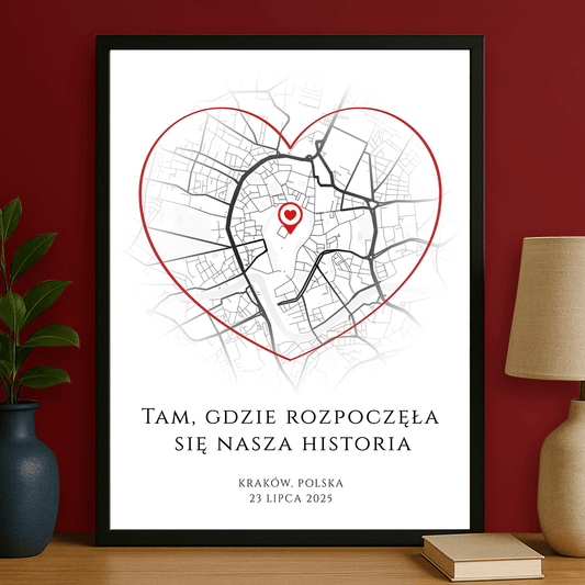 Początek wspólnej historii - plakat personalizowany dla pary - StwórzPrezent.pl