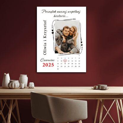 Początek wspólnej historii - zdjęcie na płótnie dla pary - StwórzPrezent.pl