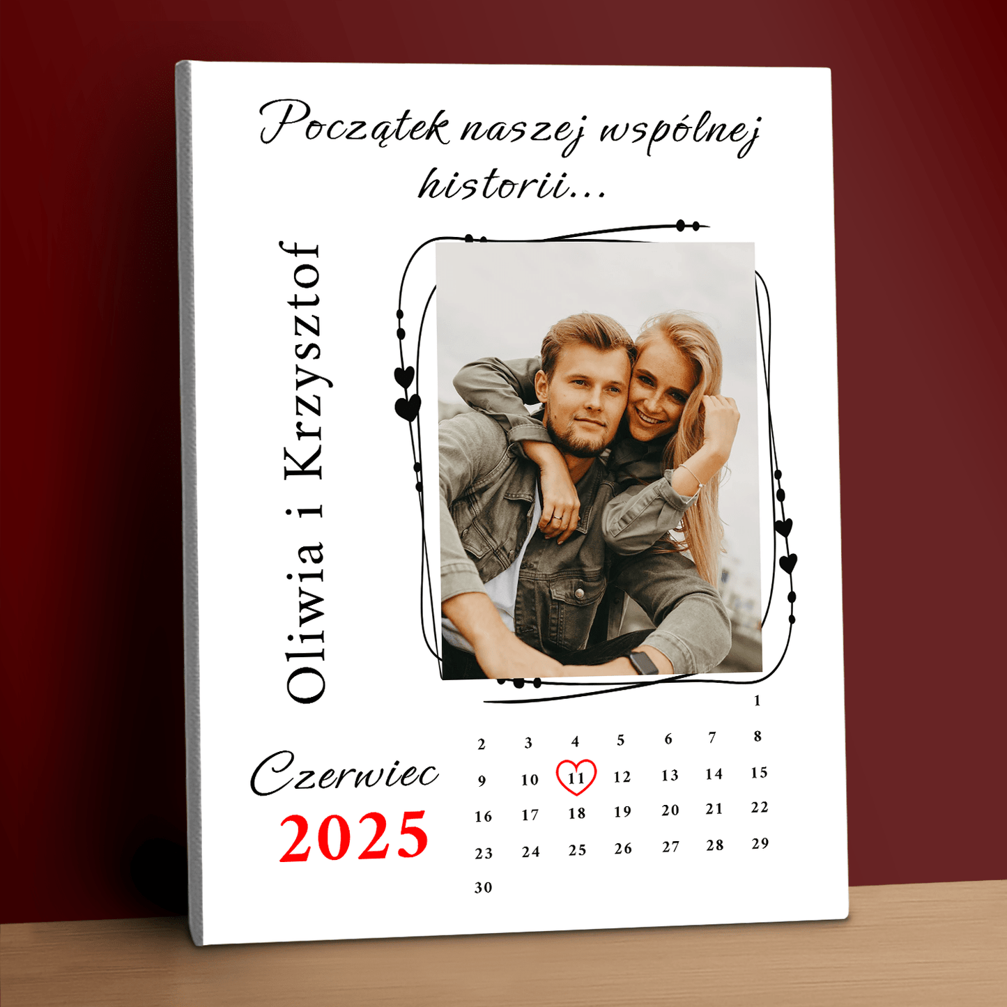 Początek wspólnej historii - zdjęcie na płótnie dla pary - StwórzPrezent.pl