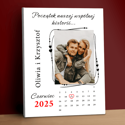 Początek wspólnej historii - zdjęcie na płótnie dla pary - StwórzPrezent.pl
