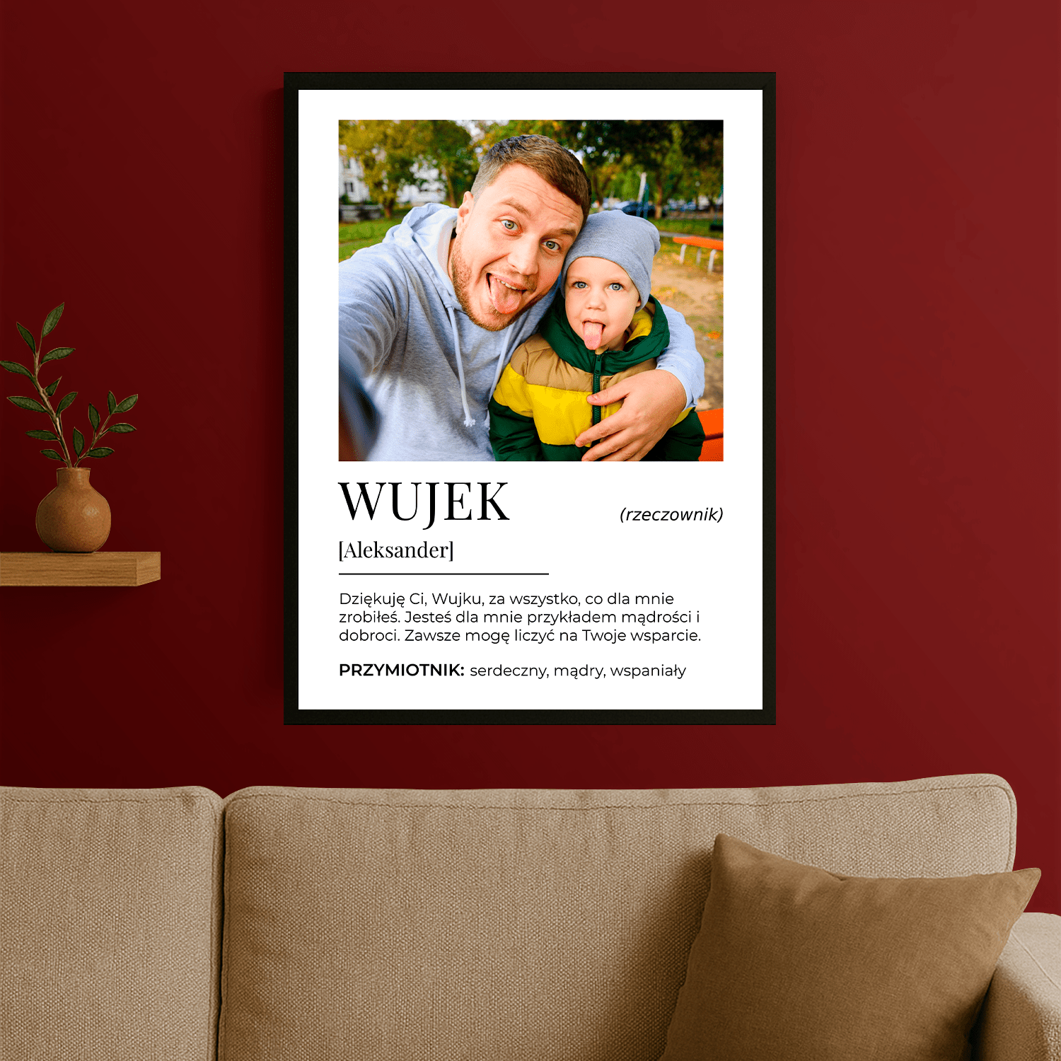 Podziękowania dla wujka - plakat personalizowany dla wujka - StwórzPrezent.pl