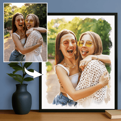 Portret dwóch najlepszych przyjaciółek - portret na plakacie dla przyjaciółki - StwórzPrezent.pl