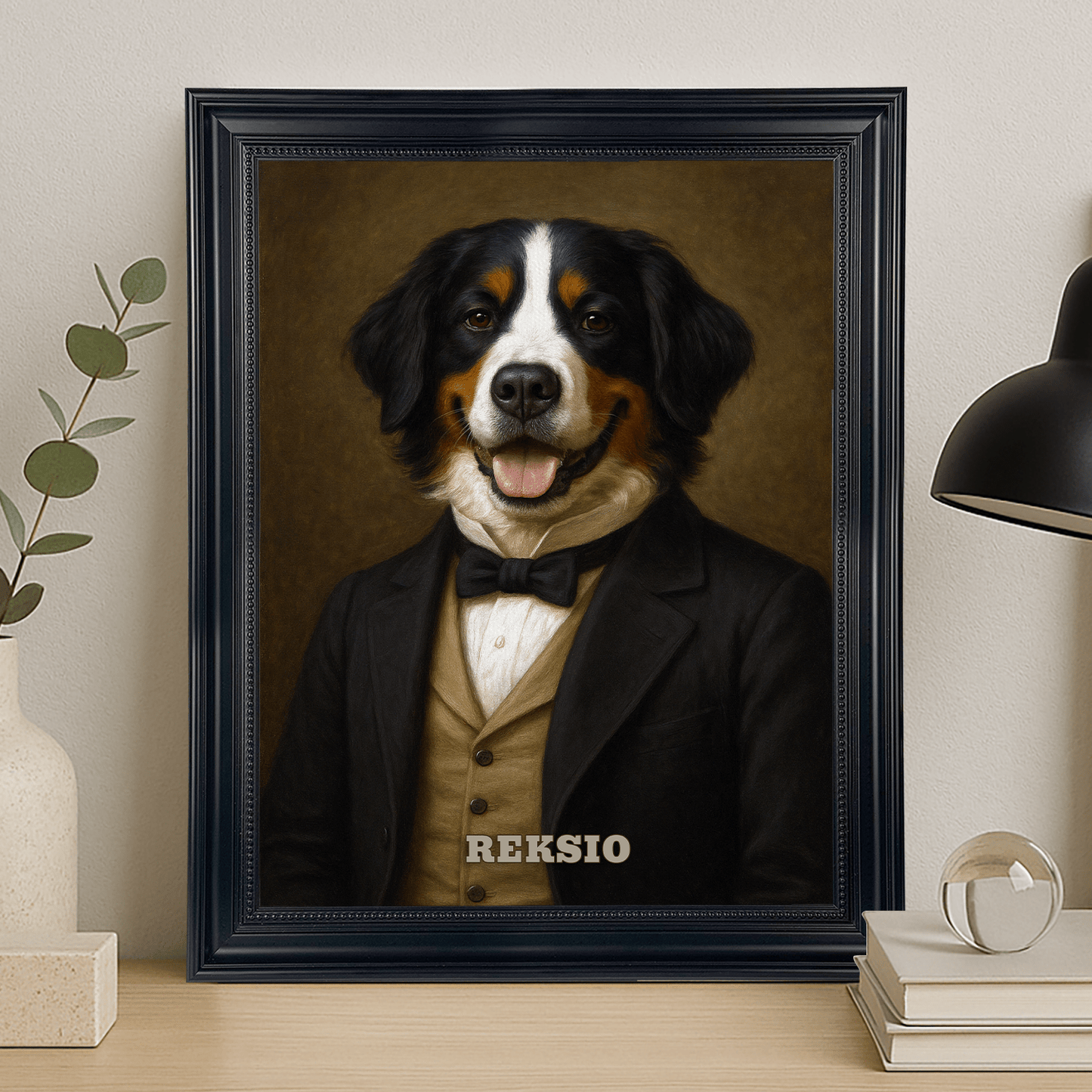 Portret psa dżentelmena - portret na płótnie dla miłośnika psów - StwórzPrezent.pl