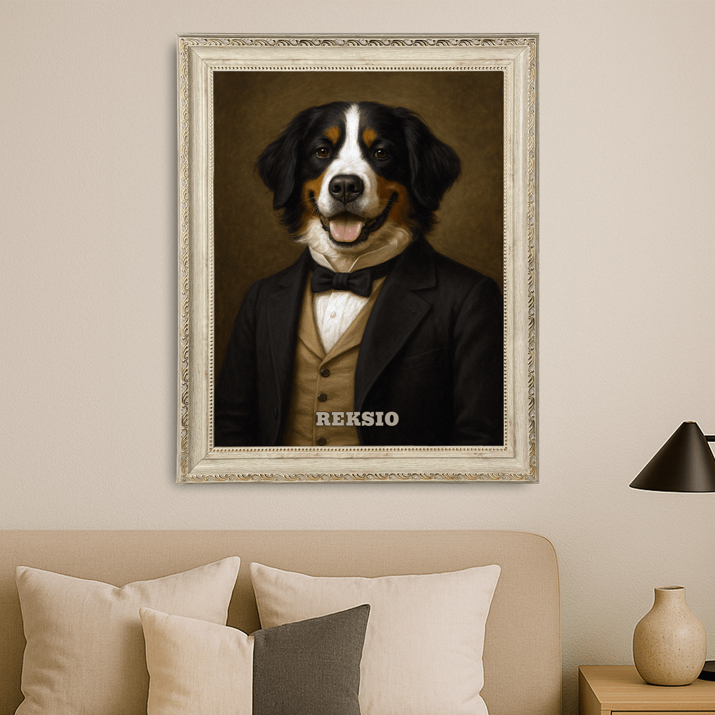 Portret psa dżentelmena - portret na płótnie dla miłośnika psów - StwórzPrezent.pl