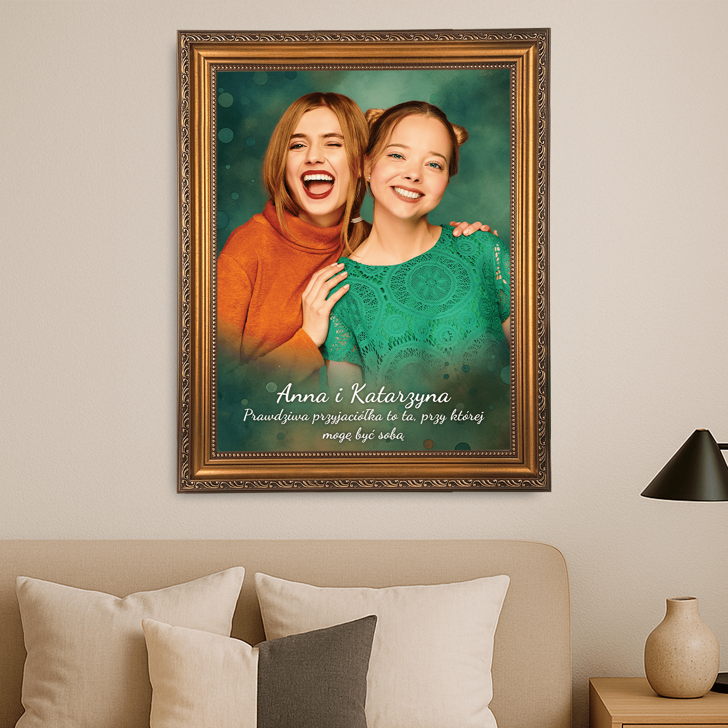 Prawdziwa przyjaciółka - portret na płótnie dla przyjaciółki - StwórzPrezent.pl