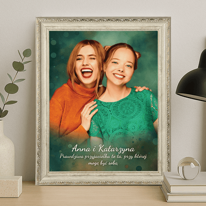 Prawdziwa przyjaciółka - portret na płótnie dla przyjaciółki - StwórzPrezent.pl