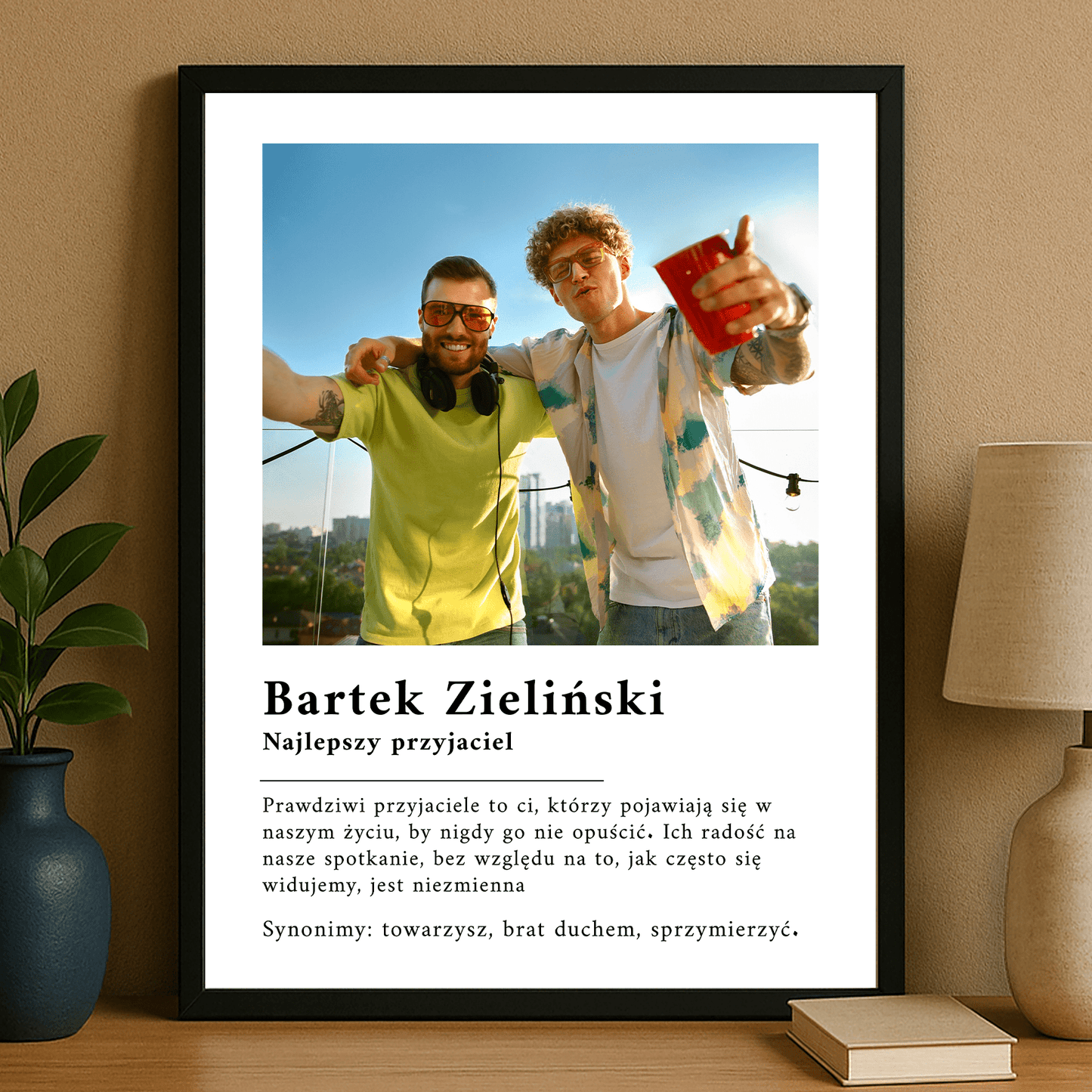 Prawdziwi przyjaciele - plakat personalizowany dla przyjaciela - StwórzPrezent.pl