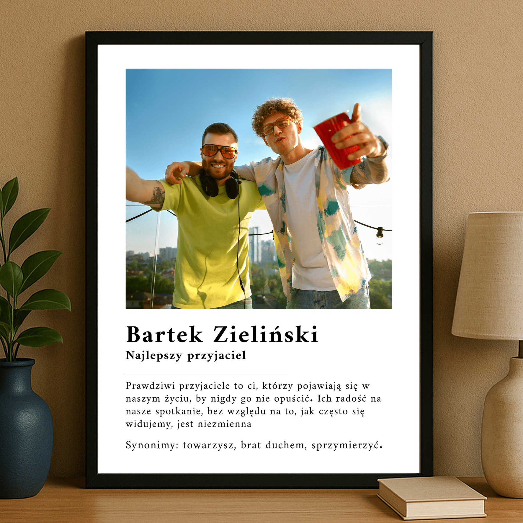 Prawdziwi przyjaciele - plakat personalizowany dla przyjaciela - StwórzPrezent.pl