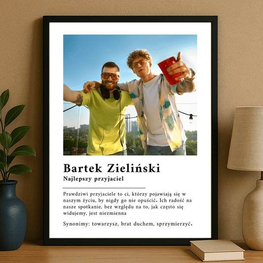 Prawdziwi przyjaciele - plakat personalizowany dla przyjaciela - StwórzPrezent.pl