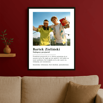Prawdziwi przyjaciele - plakat personalizowany dla przyjaciela - StwórzPrezent.pl