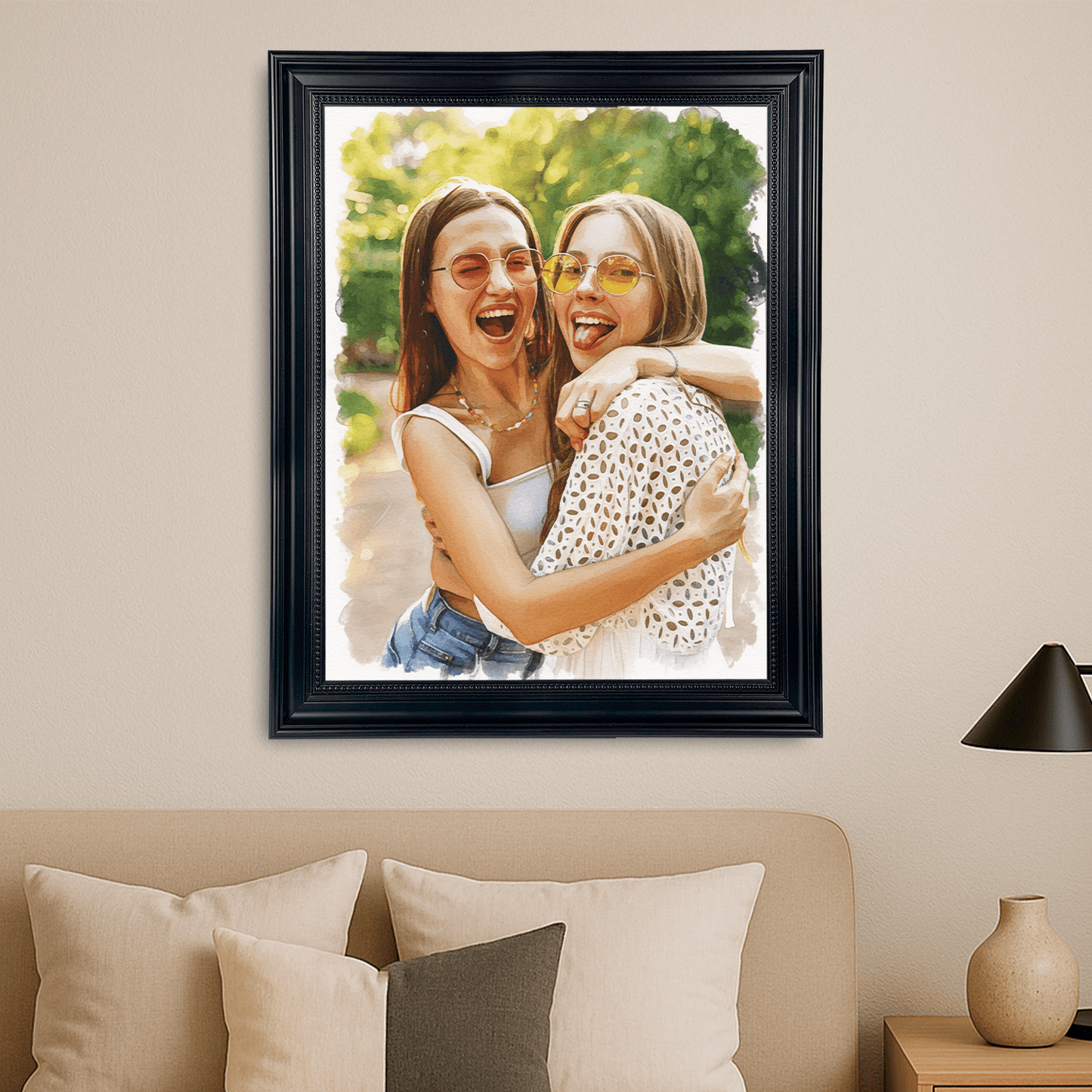 Przyjaciółki zawsze razem - portret na płótnie dla przyjaciółki - StwórzPrezent.pl