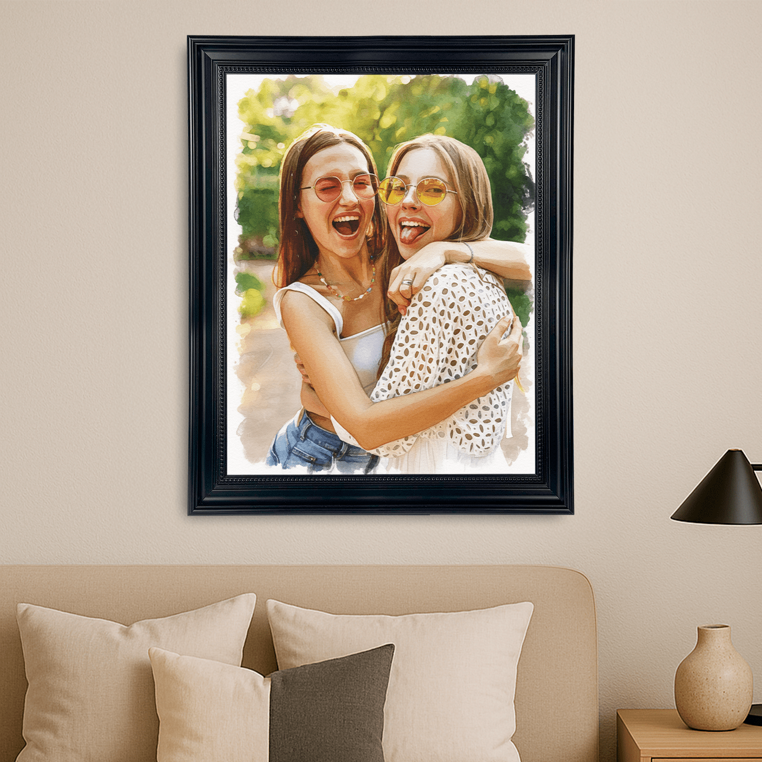 Przyjaciółki zawsze razem - portret na płótnie dla przyjaciółki - StwórzPrezent.pl