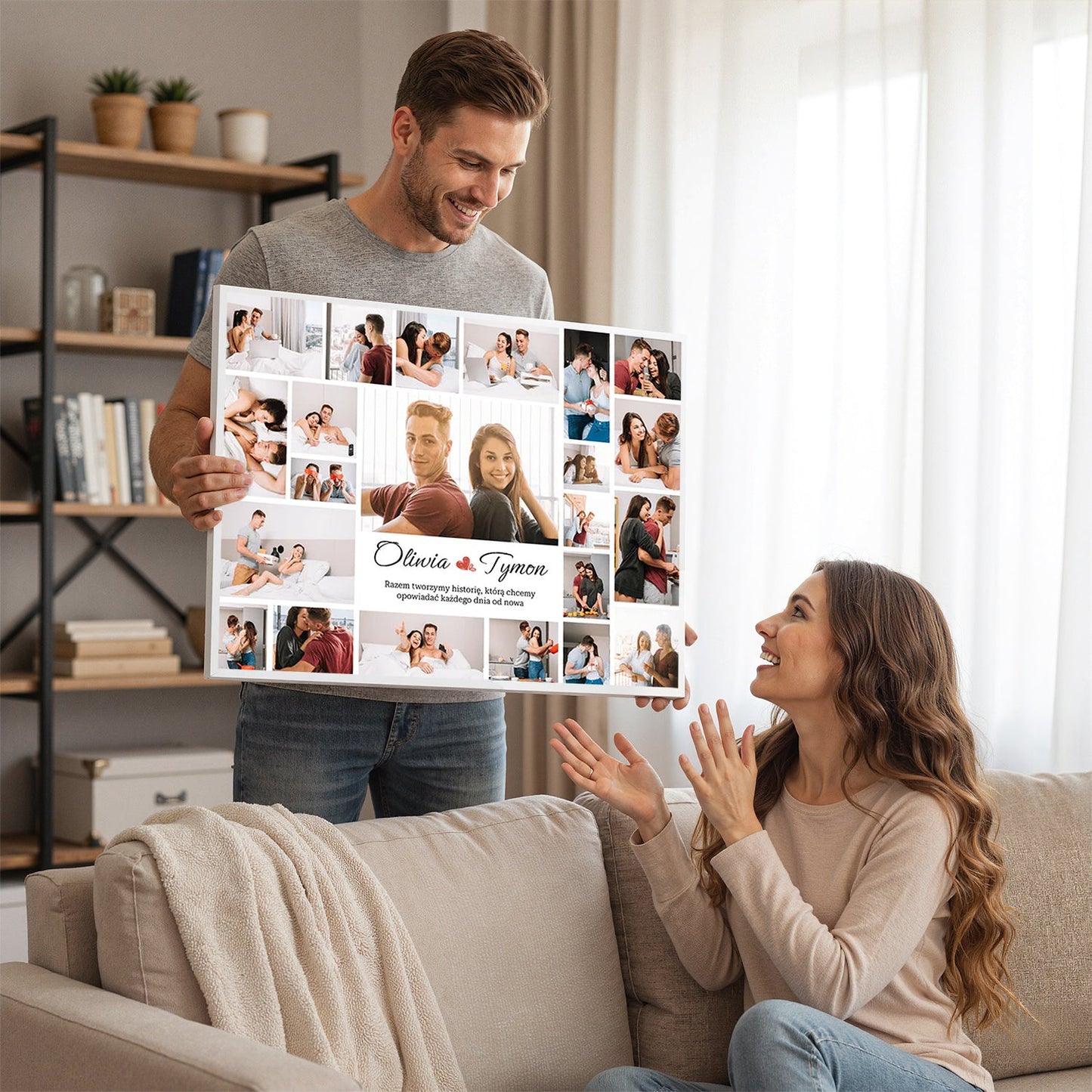 Razem tworzymy historię - kolaż na płótnie dla pary - StwórzPrezent.pl