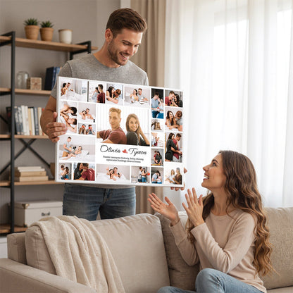 Razem tworzymy historię - kolaż na płótnie dla pary - StwórzPrezent.pl