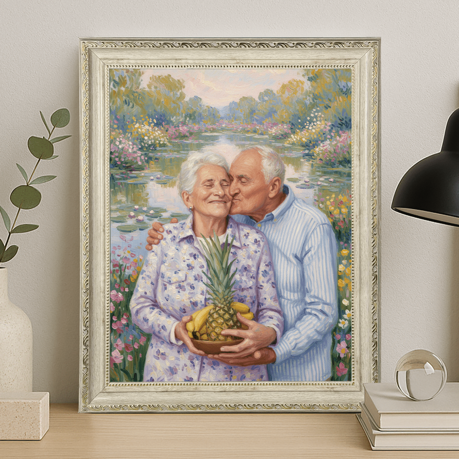 Rocznica babci i dziadka - portret na płótnie dla dziadków - StwórzPrezent.pl