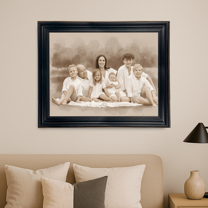 Rodzina w kadrze - portret na płótnie dla rodziców - StwórzPrezent.pl