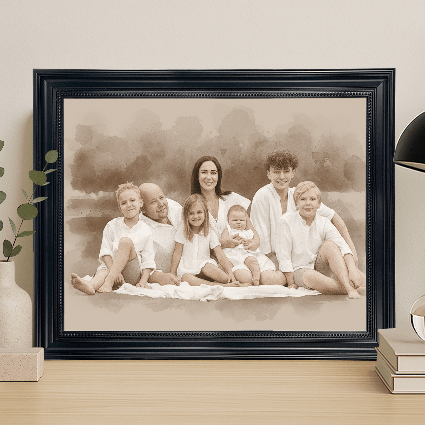 Rodzina w kadrze - portret na płótnie dla rodziców - StwórzPrezent.pl