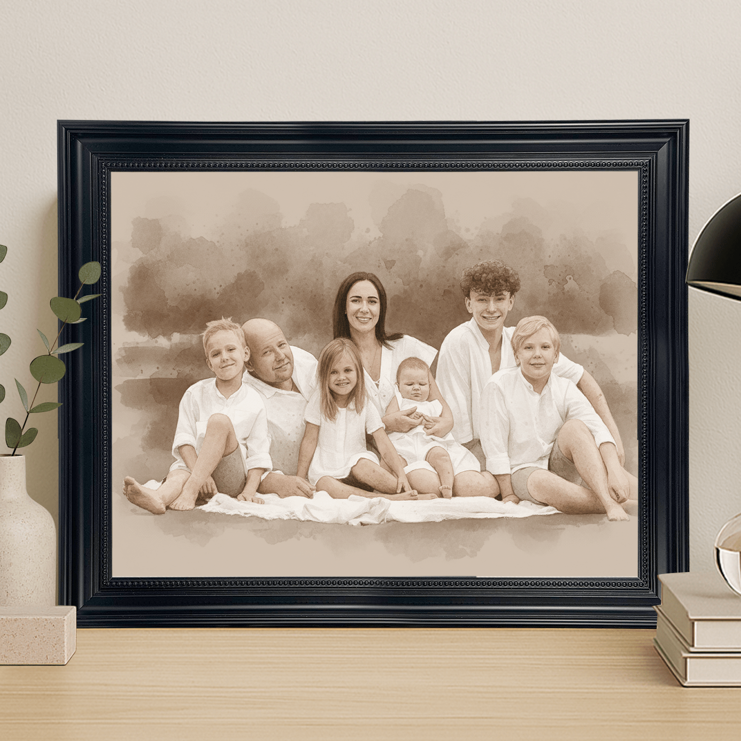 Rodzina w kadrze - portret na płótnie dla rodziców - StwórzPrezent.pl