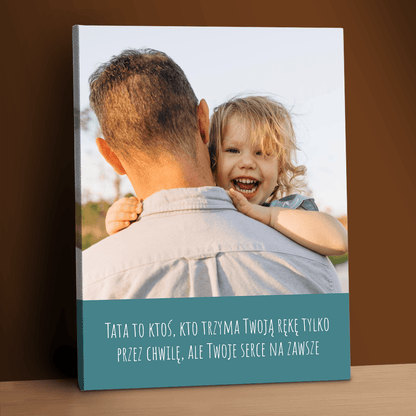 Serce taty - kolaż na płótnie dla taty - StwórzPrezent.pl