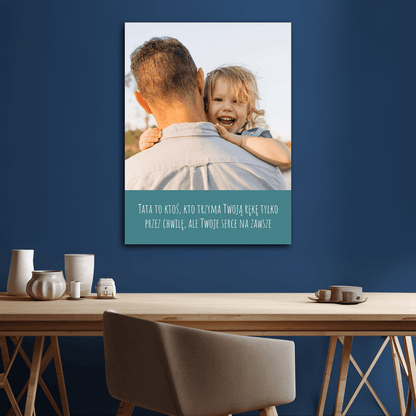Serce taty - kolaż na płótnie dla taty - StwórzPrezent.pl